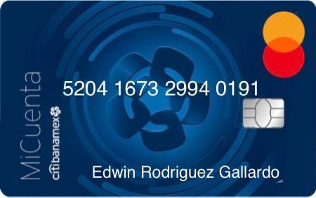 Imagen de la tarjeta para transferencia